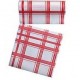 Rouleau de 30 serviettes détachables, madras rouge