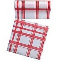 Rouleau de 30 serviettes détachables, madras rouge