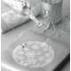 Serviette boule Noël argent papier jetable intissé, 40 cm par 20