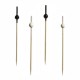 pique bambou boule noire 12,5 cm