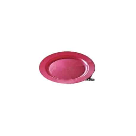 Assiette mariage réutilisable ronde 24cm rose magenta par 12