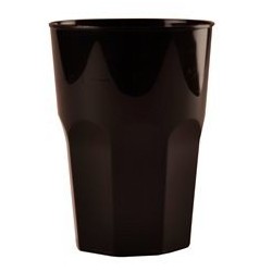 Verre cocktail incassable noir plastique en PP 35 cl par 20