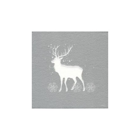 Serviette jetable en intissé motif cerf 40 cm par 20