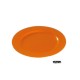 Assiette réutilisable, recyclable ronde 24 cm Orange par 12