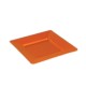 Assiette carrée réutilisable 24 cm Orange recyclable