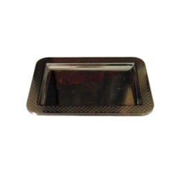 Plateau rectangulaire métal argenté par 25