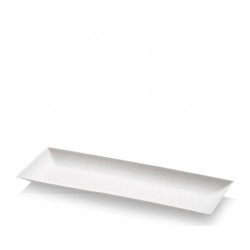 Assiette rectangle 27x9 cm en fibres de canne à sucre par 50