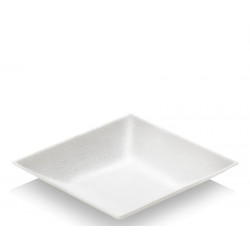 Assiette biodégradable carrée 9 cm en fibre par 50 