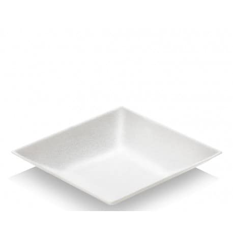 Assiette biodégradable carrée 9 cm en fibre par 50 