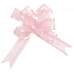 Mini-noeud organdi automatique rose par 5