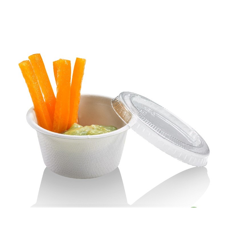 Mini coupelle écologique pot à sauce 6 cl en fibre par 100 - Adiserve