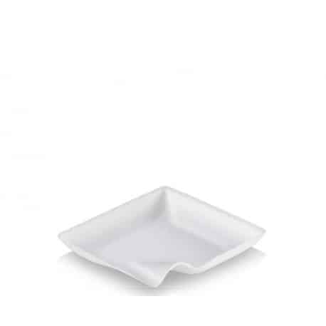 Assiette cocktail biodégradable carrée 8 cm par 50