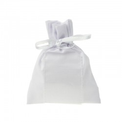 Sachet personnalisé en organdi blanc par 6
