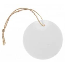 Marque place rond en bois blanc par 4