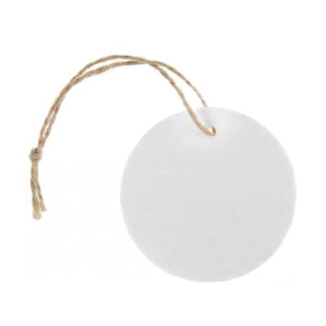 Marque place rond en bois blanc par 4