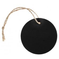 Marque place rond en bois & cordon ardoise par 4