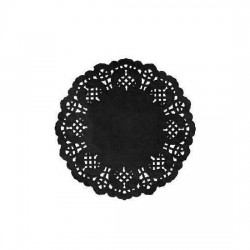 Set dentelle rond 35 cm ardoise par 10