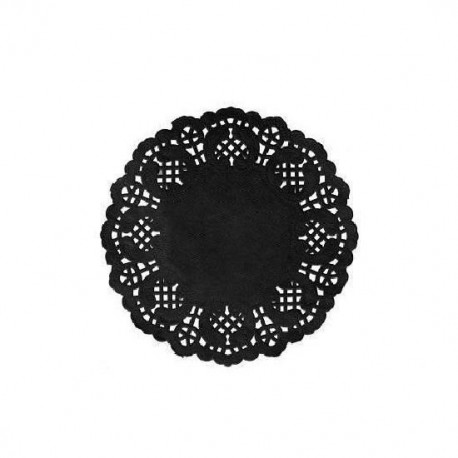 Set dentelle rond 35 cm ardoise par 10