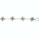 Guirlande orchidée blanche en tissu 128 cm