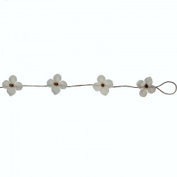 Guirlande orchidée blanche en tissu 128 cm