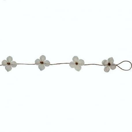 Guirlande orchidée blanche en tissu 128 cm