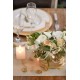 Guirlande décorative perles blanches sur bouquet