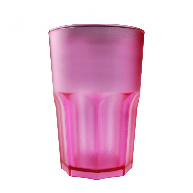 6 Verres cocktail plastique réutilisable fuchsia 42 cl