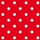 Serviette cocktail papier jetable Françoise Paviot rouge & pois blancs 25x25 cm par 20