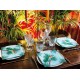 Superbes serviettes de table motif perroquet