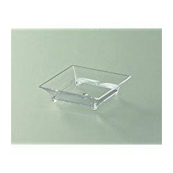 Mise en bouche carrée 68x68 mm cristal par 50