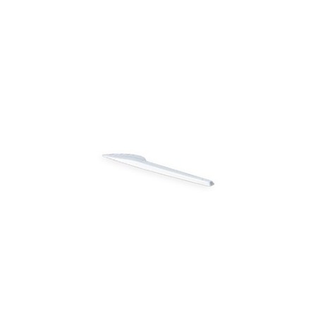 Couteau plastique recyclable blanc (x100)
