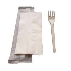 Kit couverts en amidon de maïs biodégradable compostable 2 en 1 