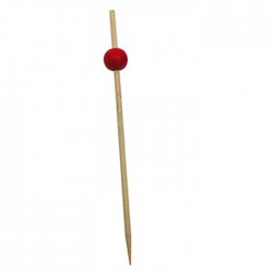 Pique brochette en bois de bambou 12.5 cm décoré
