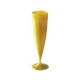 Flûte champagne plastique rigide effet torsadée Or 