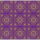 Superbe serviette de table Paviot violet-Or