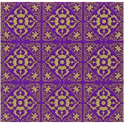 Superbe serviette de table Paviot violet-Or