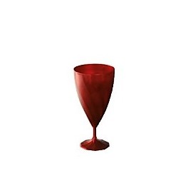 Verre à vin effet torsadé réutilisable rouge carmin par 6 