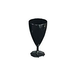 Verre à eau plastique rigide effet torsadé plastique noir 
