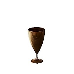 verre plastique réutilisable effet torsadé chocolat