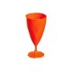 verre à eau réutilisable verre à pied de couleur orange 