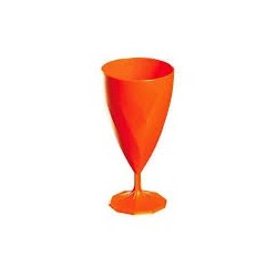 verre à eau réutilisable verre à pied de couleur orange 