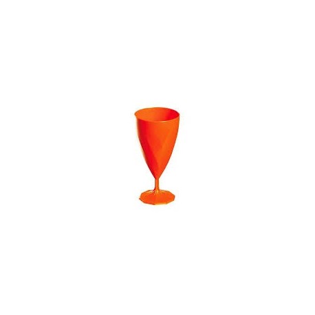 verre à eau réutilisable verre à pied de couleur orange 