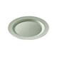 Assiette ronde 19 cm plastique rigide Argent réutilisable