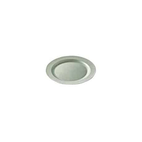 Assiette ronde 19 cm plastique rigide Argent réutilisable