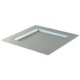 Assiette réutilisable carrée plastique recyclable Argent 30 cm 