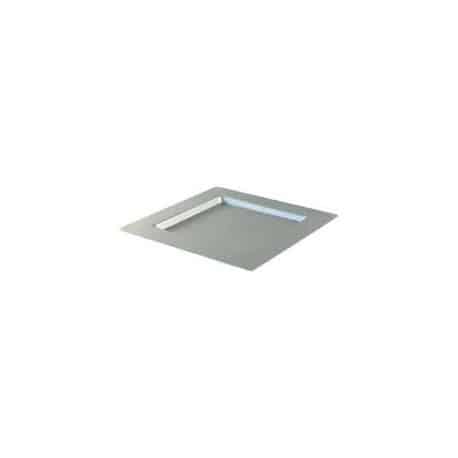 Assiette réutilisable carrée plastique recyclable Argent 30 cm 