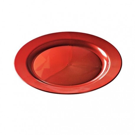 Assiette ronde 19 cm Rouge Carmin par 12