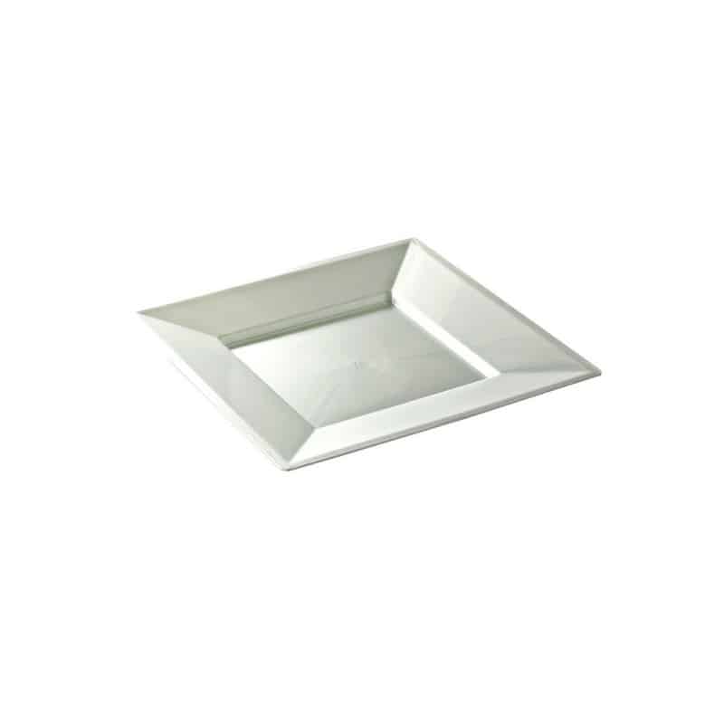 Assiette plastique mariage Or réutilisable ronde 24 cm 12P