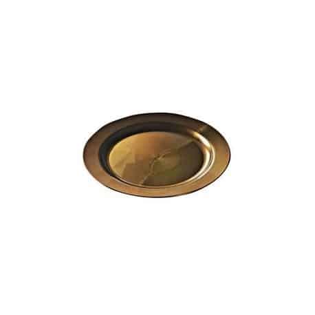 Assiette recyclable et réutilisable ronde 19 cm chocolat par 12