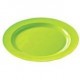 Assiette réutilisable en plastique rigide ronde 19 cm anis par 12